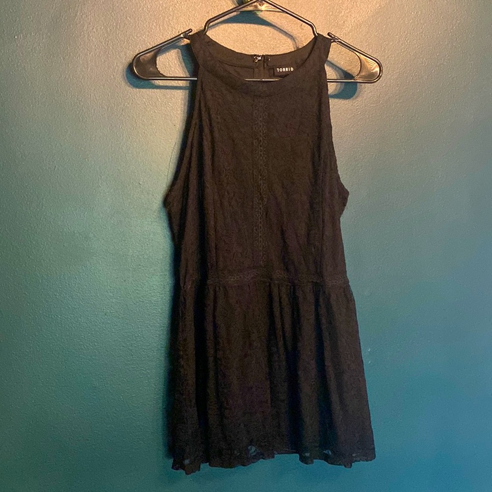 Torrid black lace halter size 1